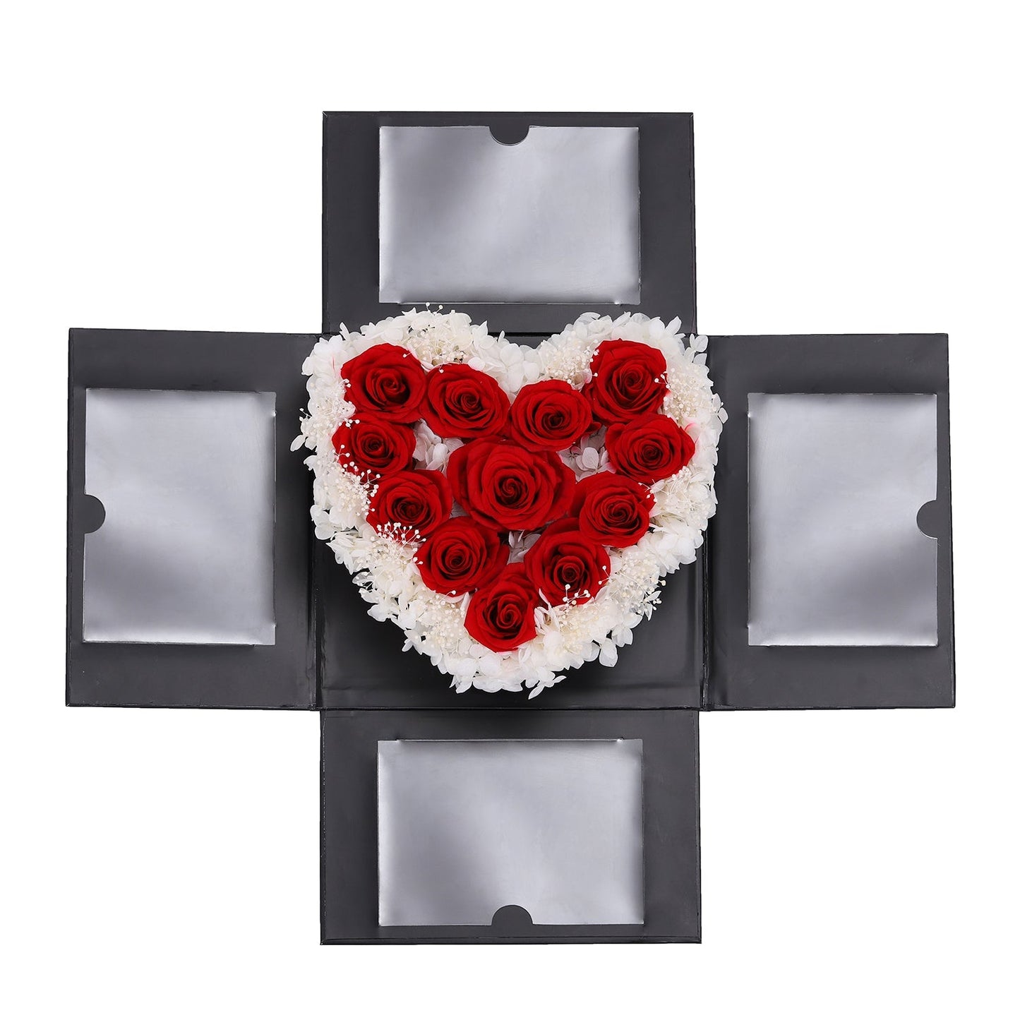 Personalizowane Pudełko z Bukietem Wiecznych Róż